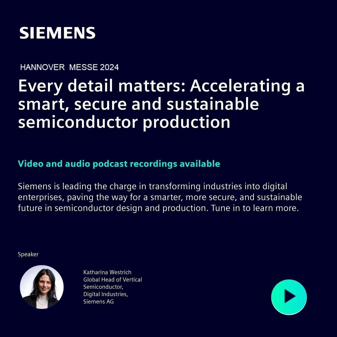 Accelerating a Smart, Secure and Sustainable Semiconductor Production
